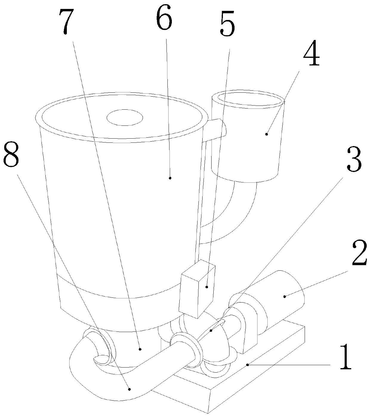 Refining bleaching machine for oblique air pressure dispersing and purifying of resin dense gas of sanitary towel fibers