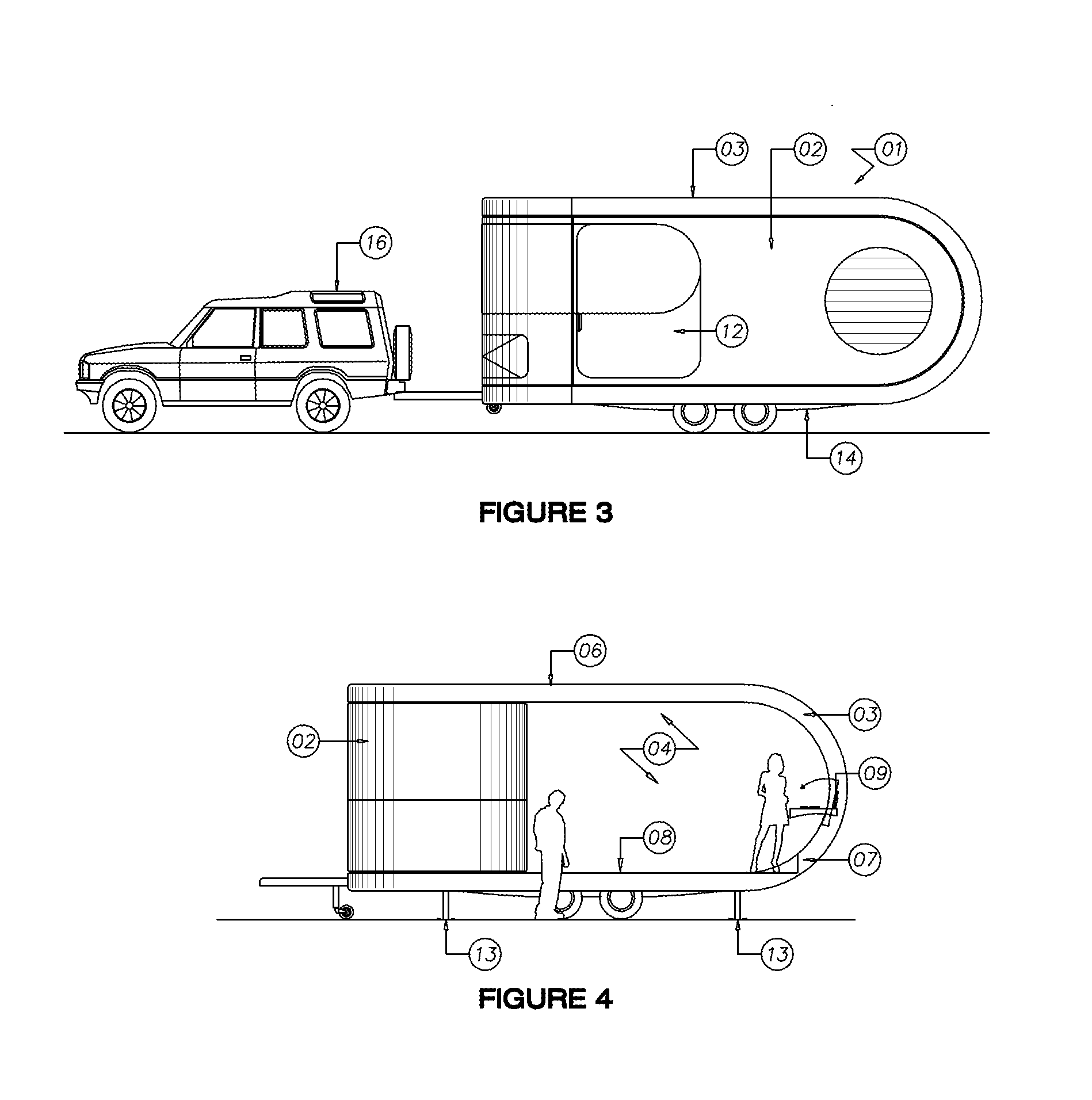 Mobile home with an integrated deck