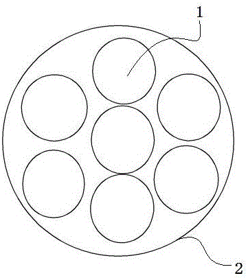 Mooring cable for underwater component device in sea water and manufacturing method thereof