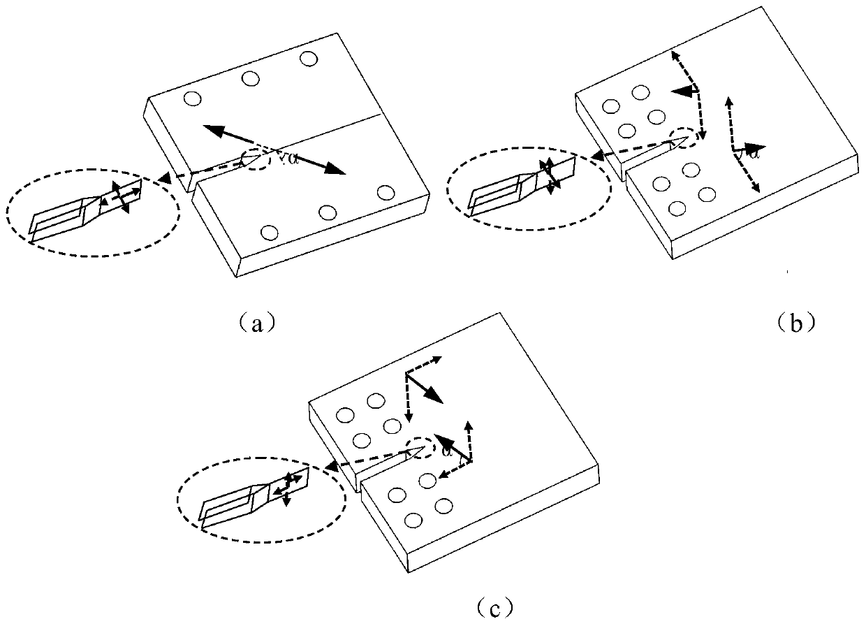 Test device for realizing expansion of various composite cracks and use method thereof