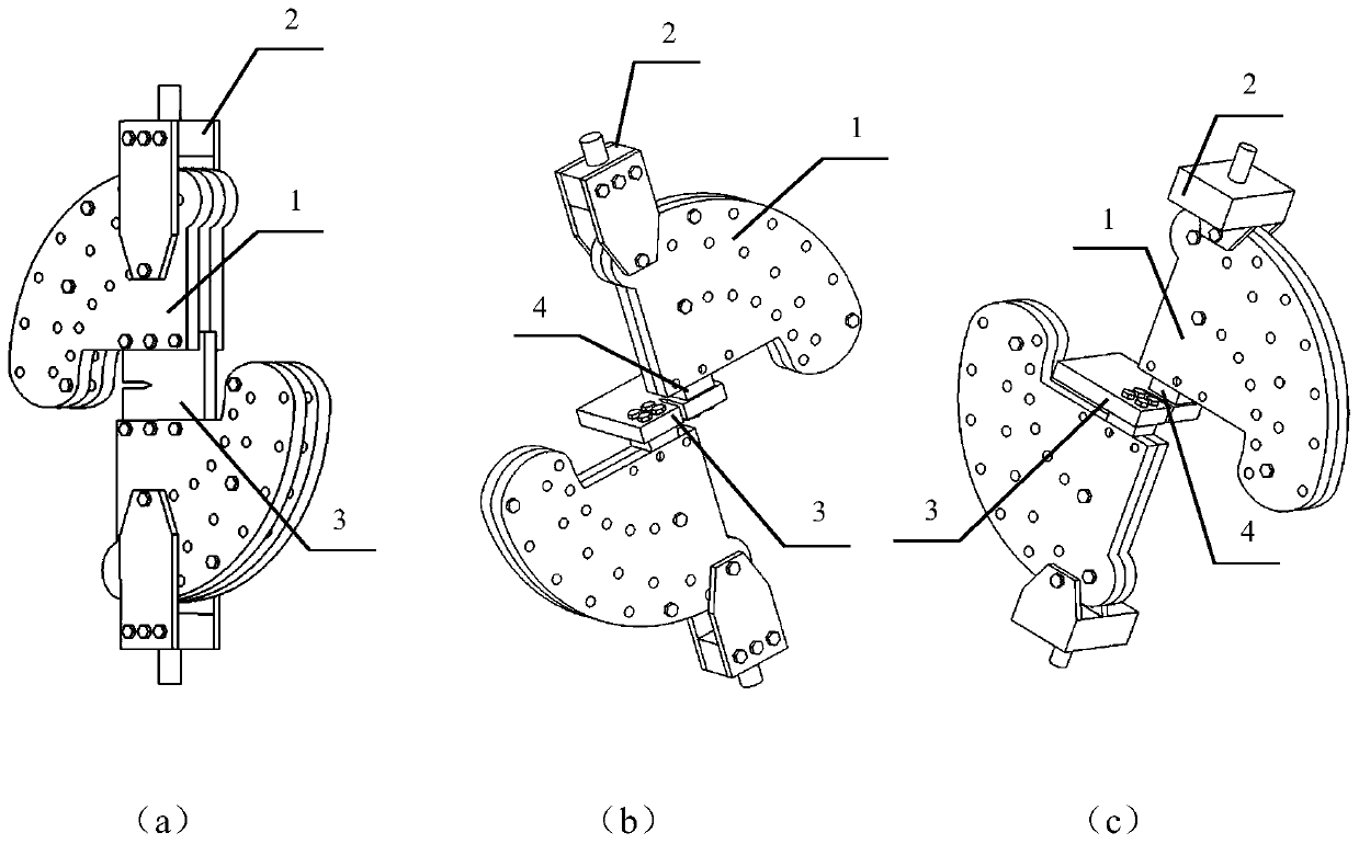 Test device for realizing expansion of various composite cracks and use method thereof