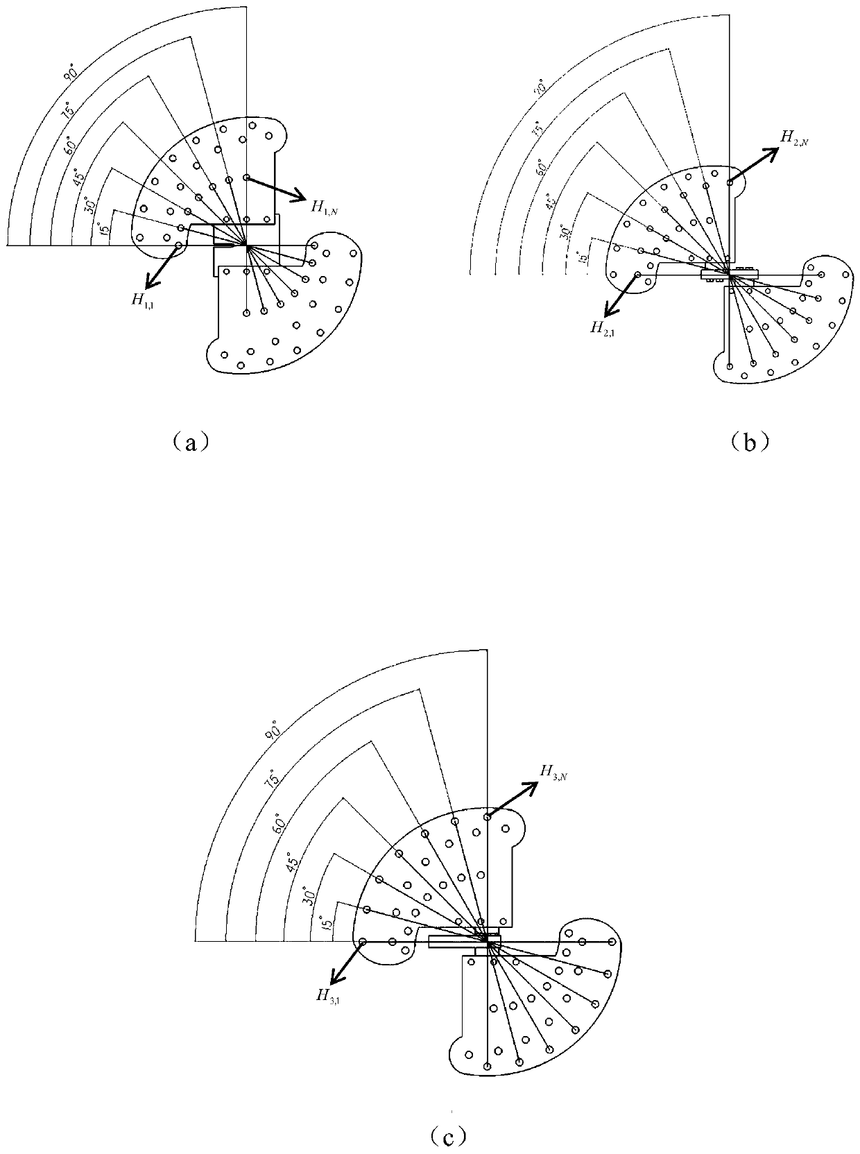 Test device for realizing expansion of various composite cracks and use method thereof