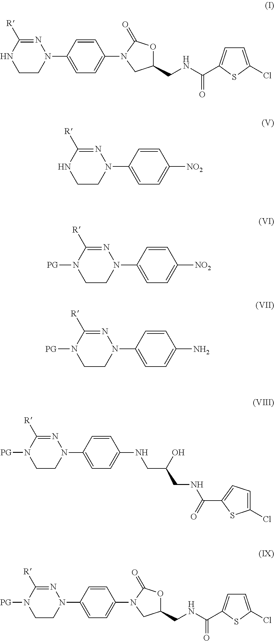 Method for preparing 5-chloro-N-({(5S)-2-oxo-3-[4-(5,6-dihydro-4H-[1,2,4]triazin-1-yl)phenyl]-1,3-oxazolidin-5-yl}methyl) derivative and intermediate used therein