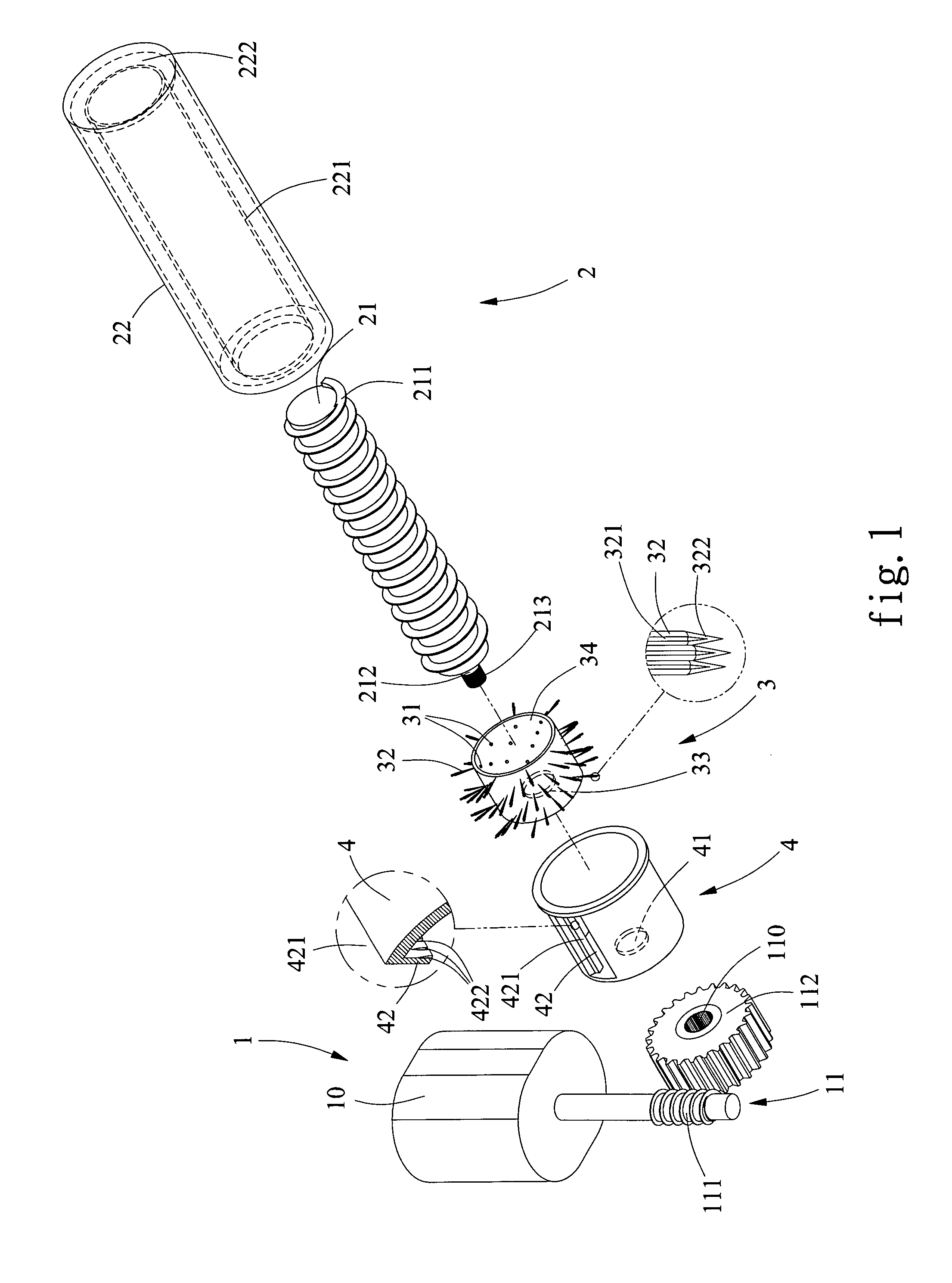 Brush wheel typed nebulizer