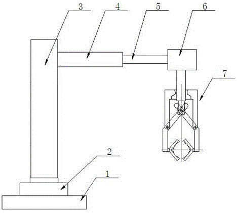 Rotary clamping manipulator of industrial robot