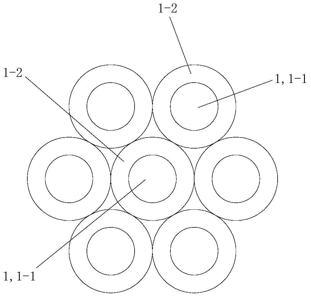 Aluminum-clad composite core wire cable and production process thereof