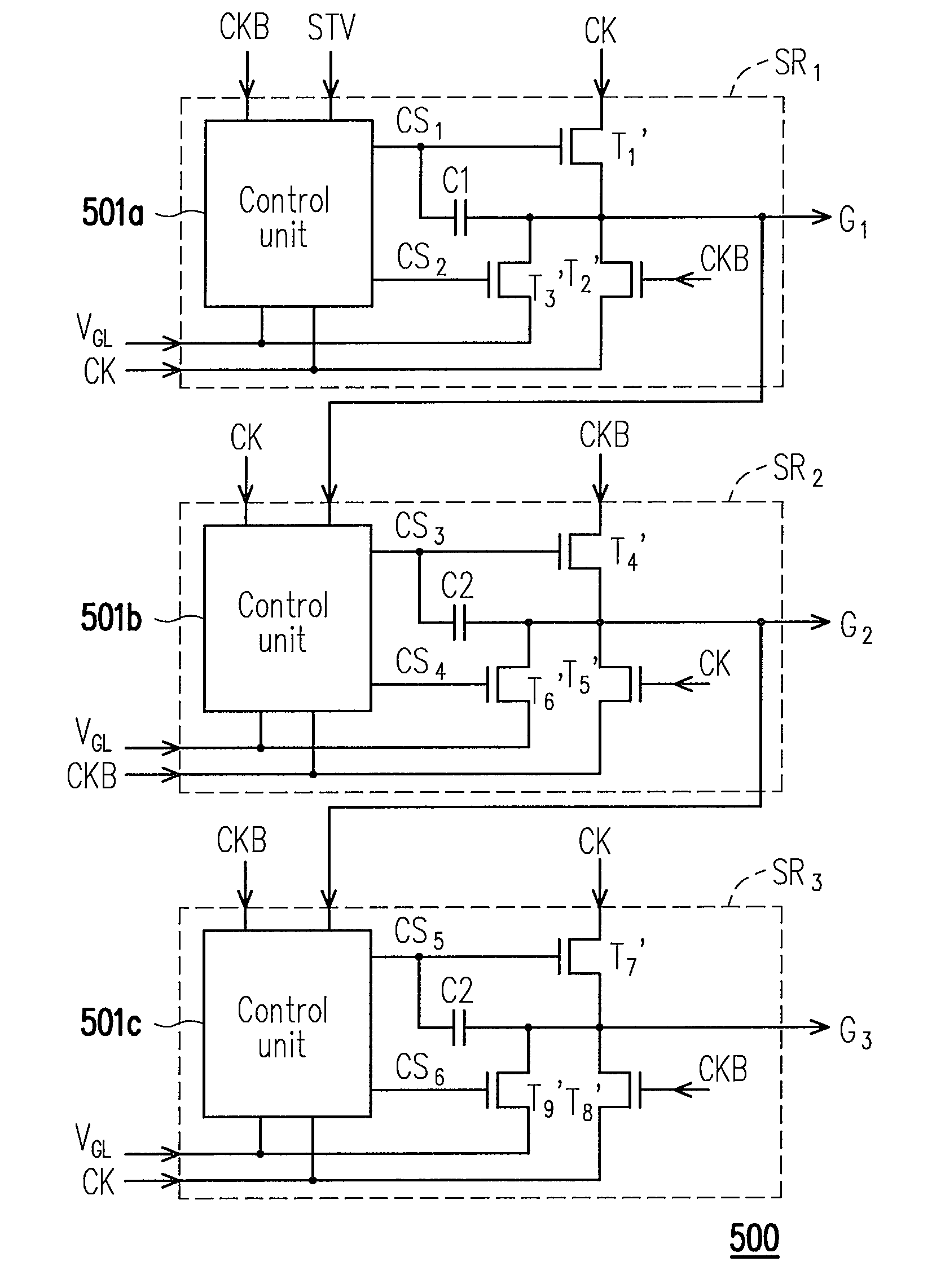 Shift register apparatus and method thereof