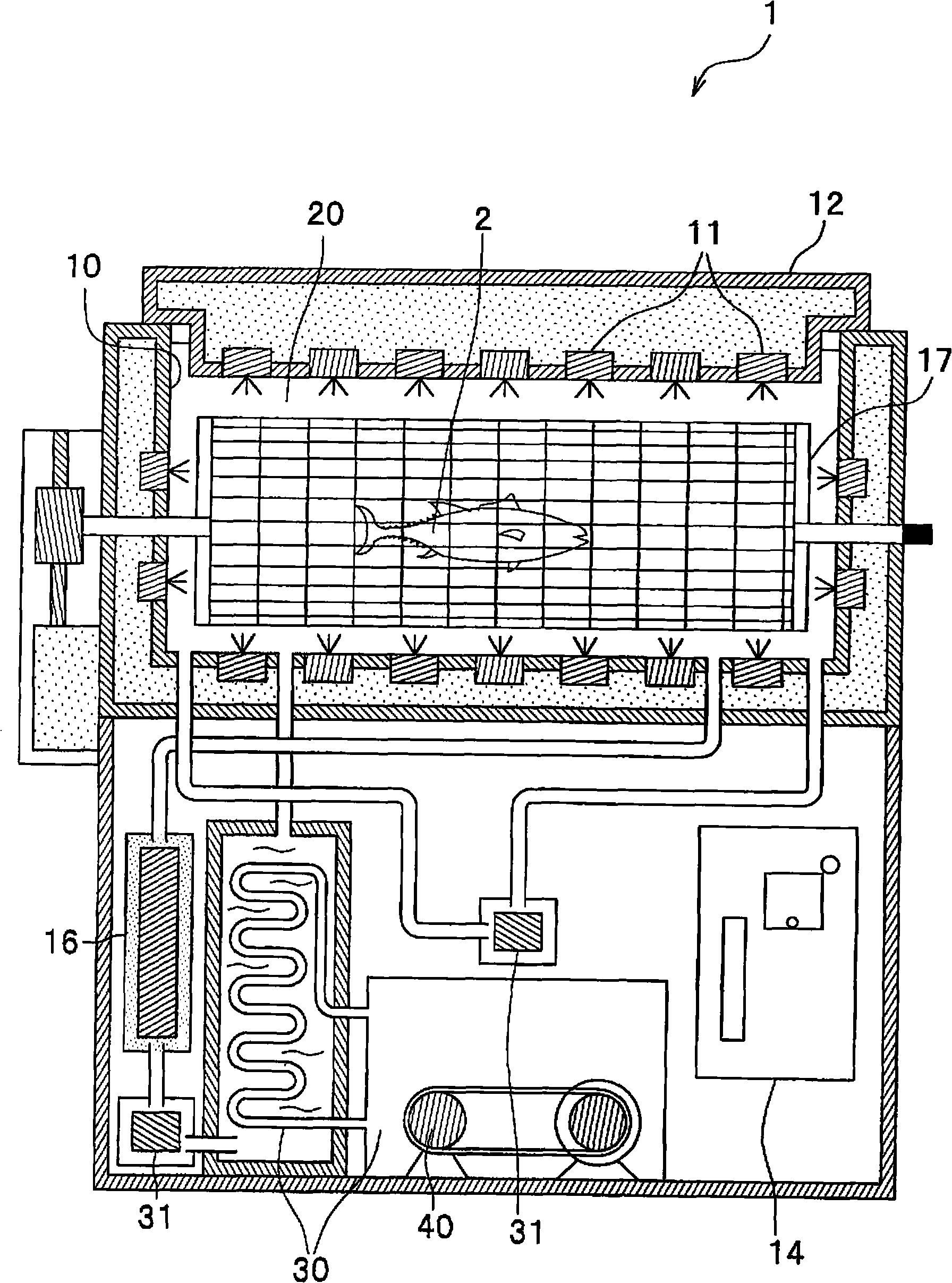 Underwater ultrasonic thawing device