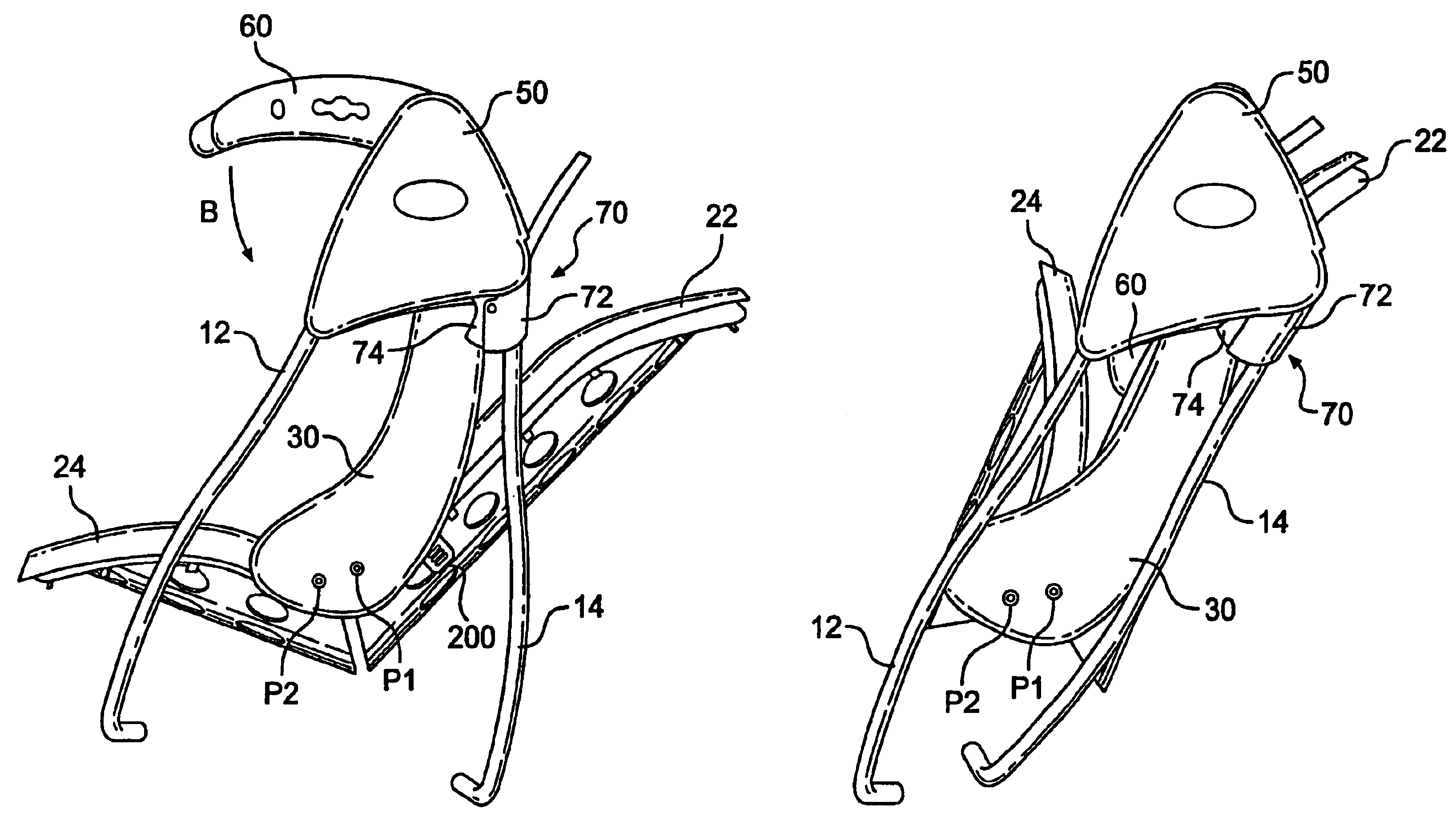 Foldable swing having rotatable handle