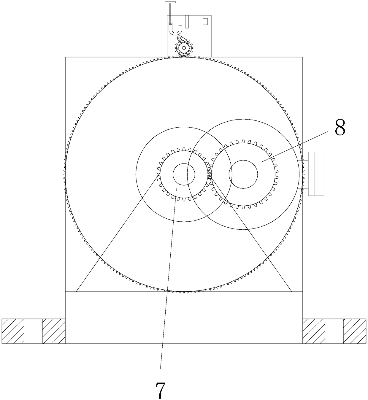 A twisted grinding structure for electric power construction which adjusts magnetic flux by water pressure