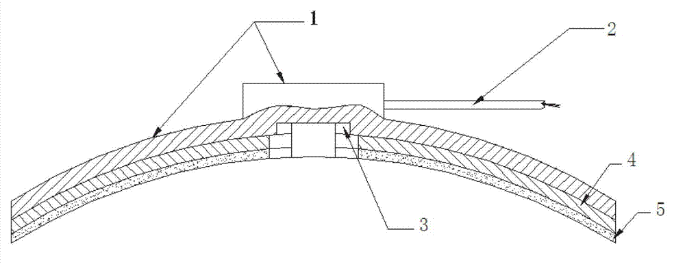 Sticking type medical in-vitro ultrasonic probe