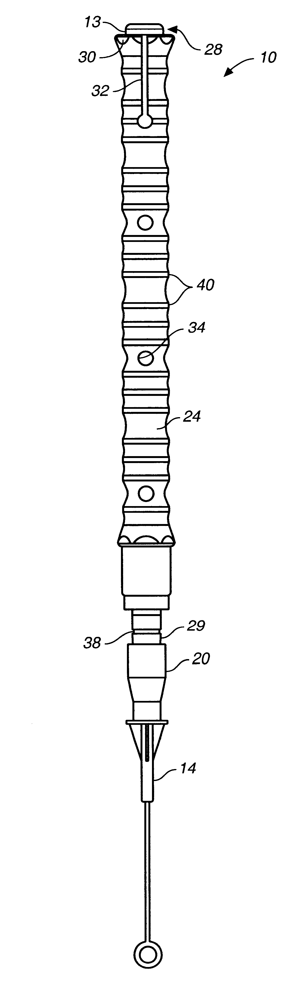 Handle for inoculating loop