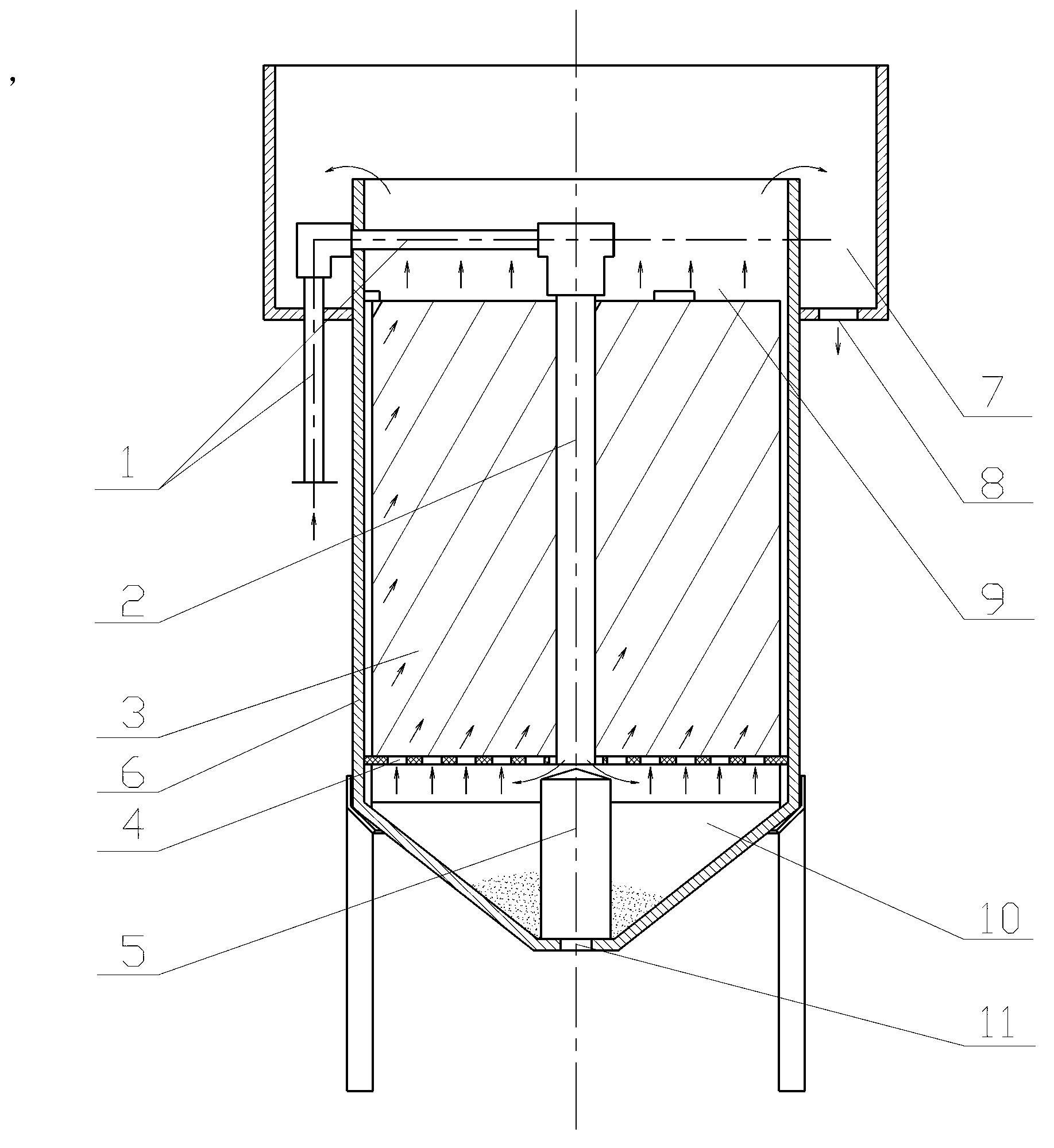 Multi-direction flow gravitational settling apparatus for recirculating aquaculture system