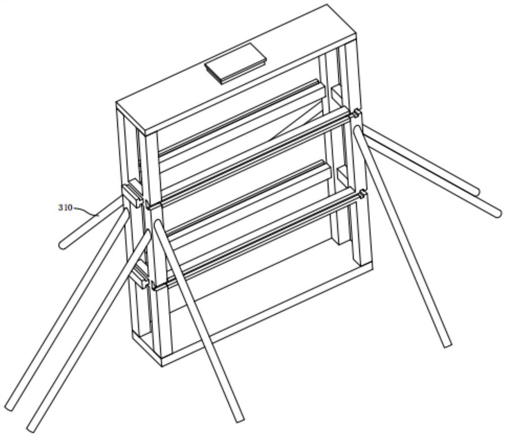 A vertical salt-resisting layer erection device for greening construction on saline-alkali land