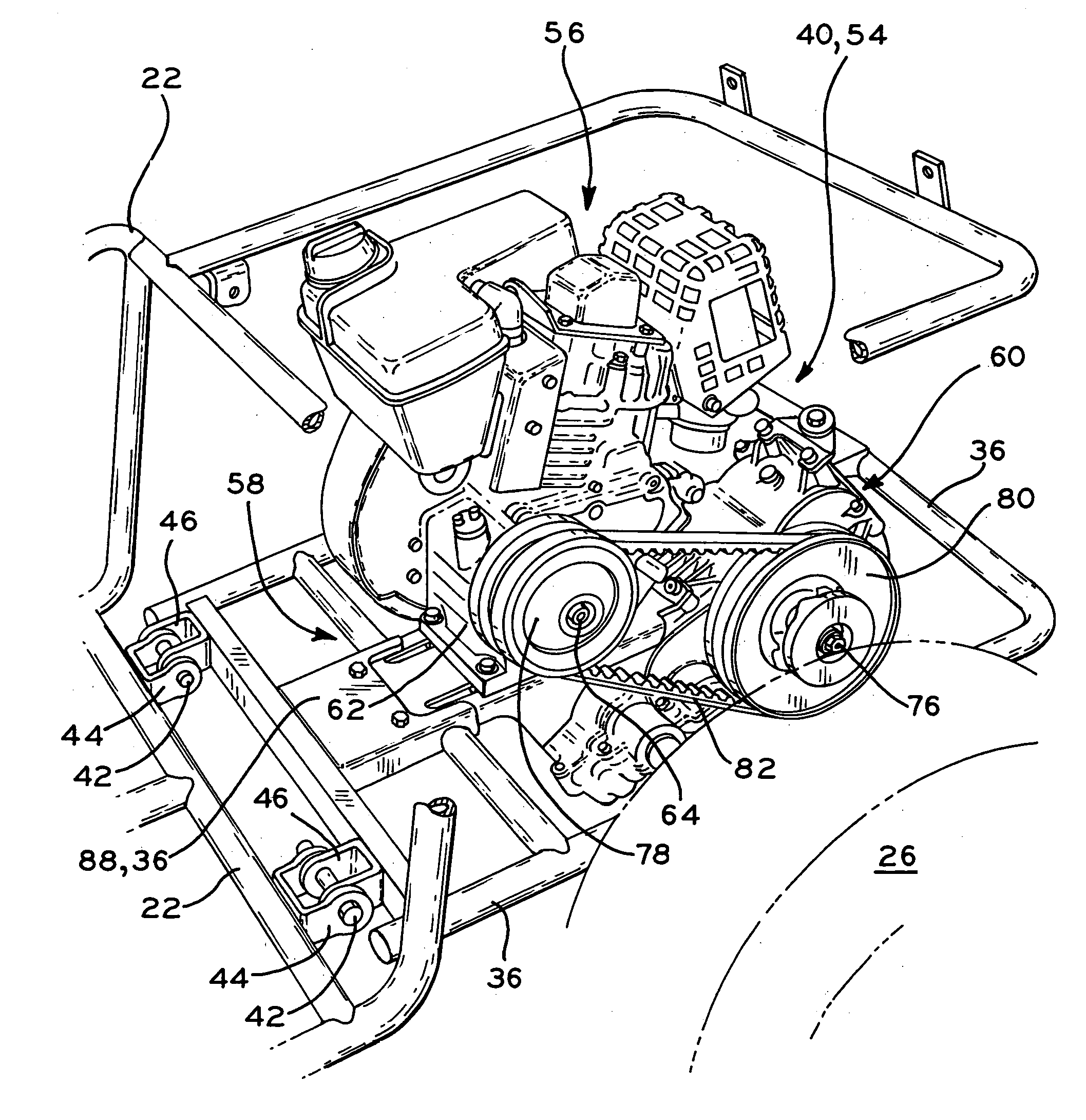 Power train for small recreational vehicle