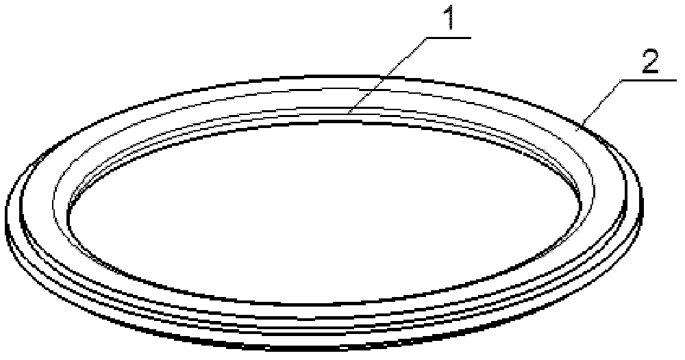 Discontinuous rotation surface cast iron inlaying ring