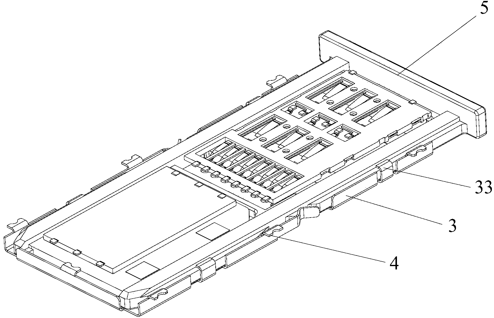 Combined card connector and cell phone