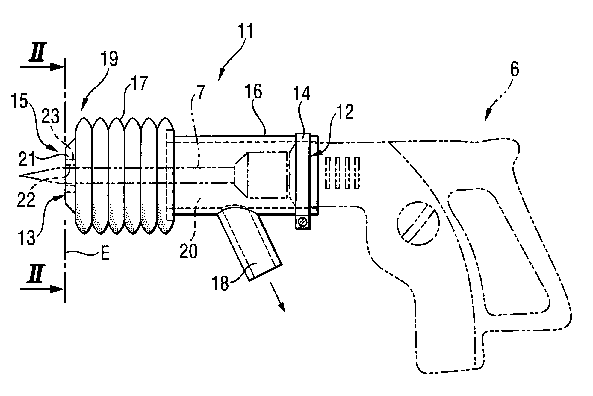 Suction device for a pick power tool