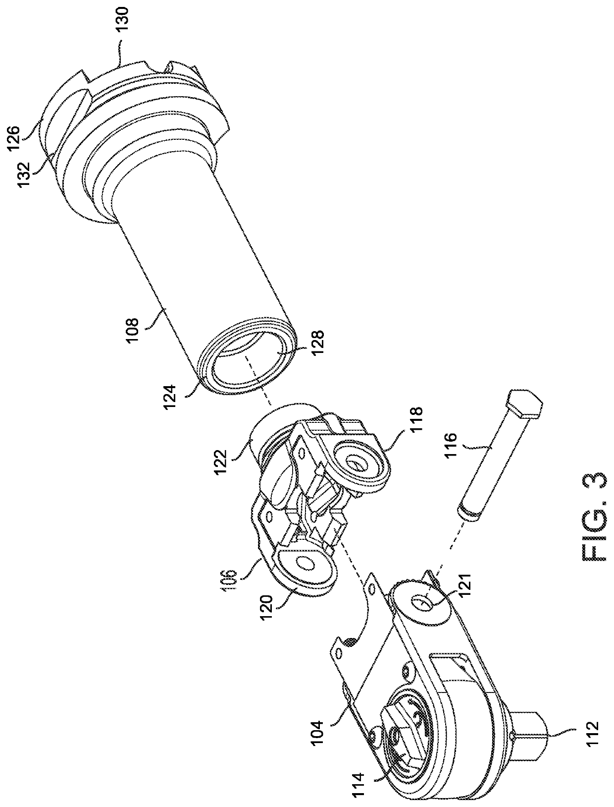 Multi-piece housing for indexable motorized ratchet tools