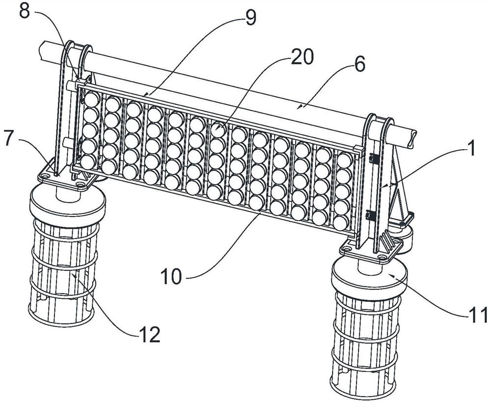 Bridge guardrail reinforcing anti-collision structure