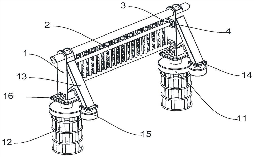 Bridge guardrail reinforcing anti-collision structure