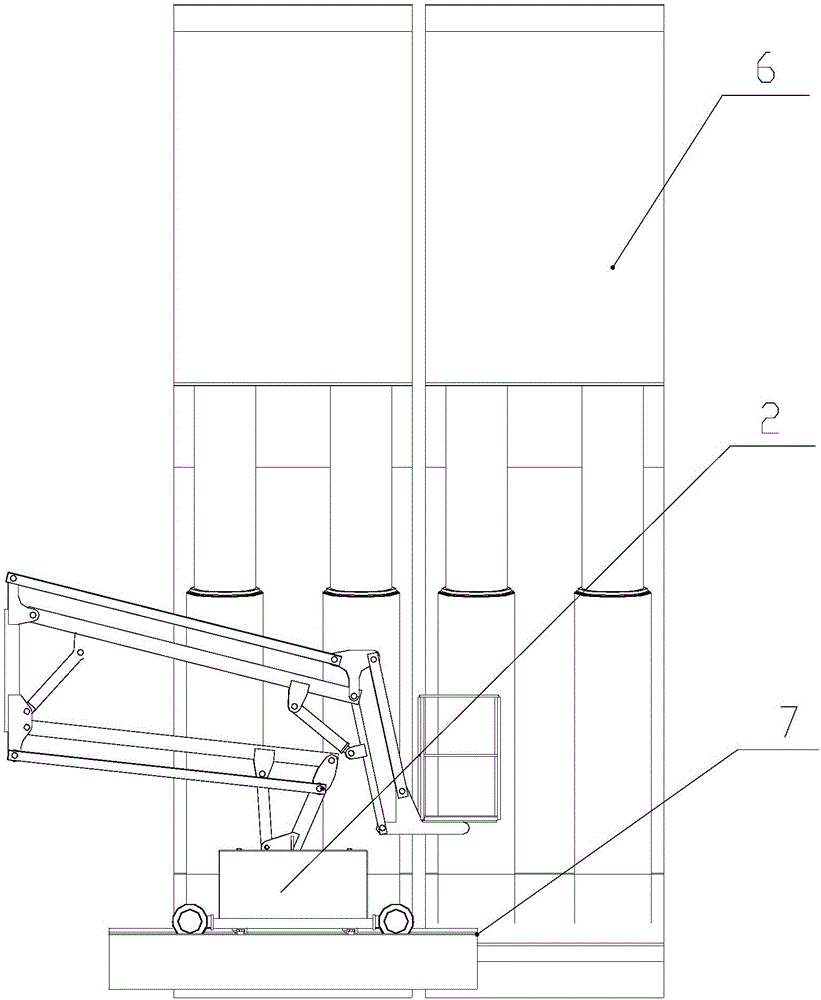 Maintenance platform for hydraulic supports