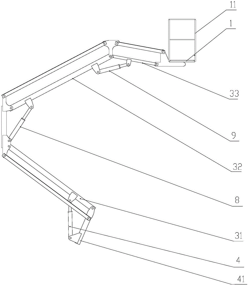 Maintenance platform for hydraulic supports