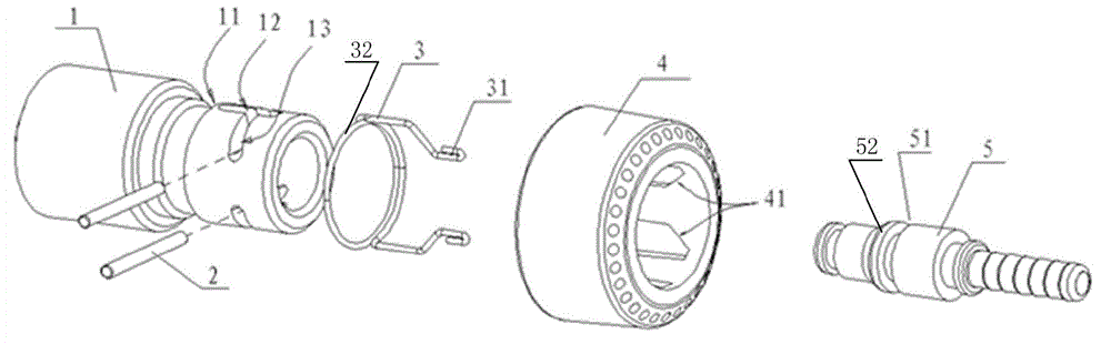 Fast-inserting connecting device and assembling method thereof