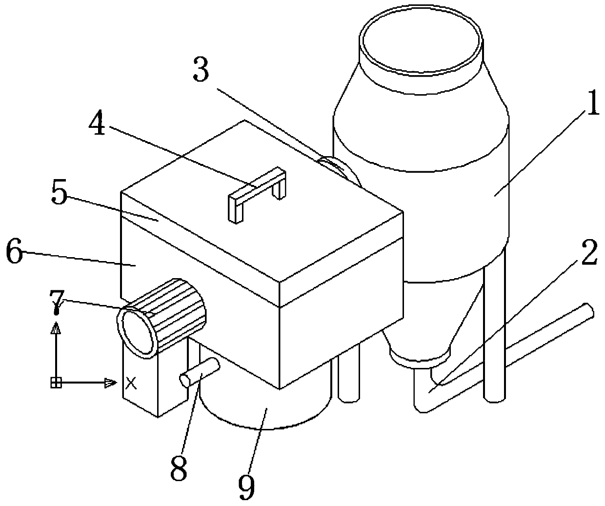 Feeding device for PVC material production