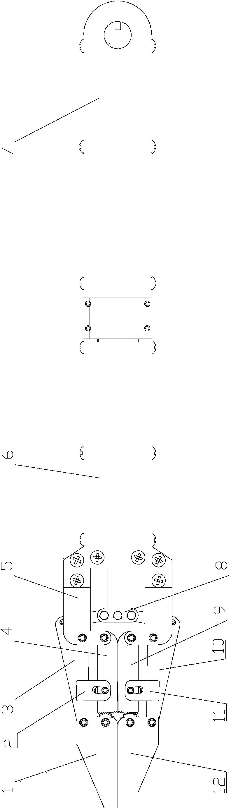 Tail end structure of multipurpose manipulator