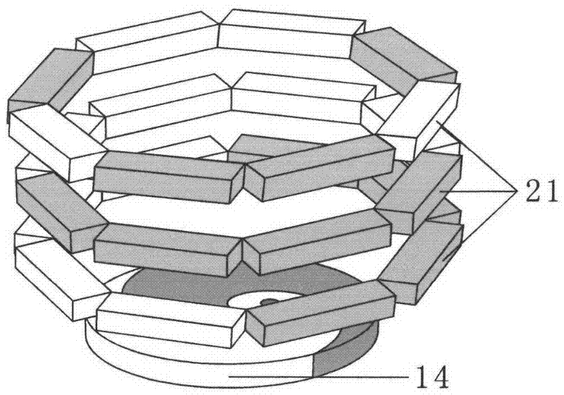 Compound type magnetic subassembly of permanent magnet