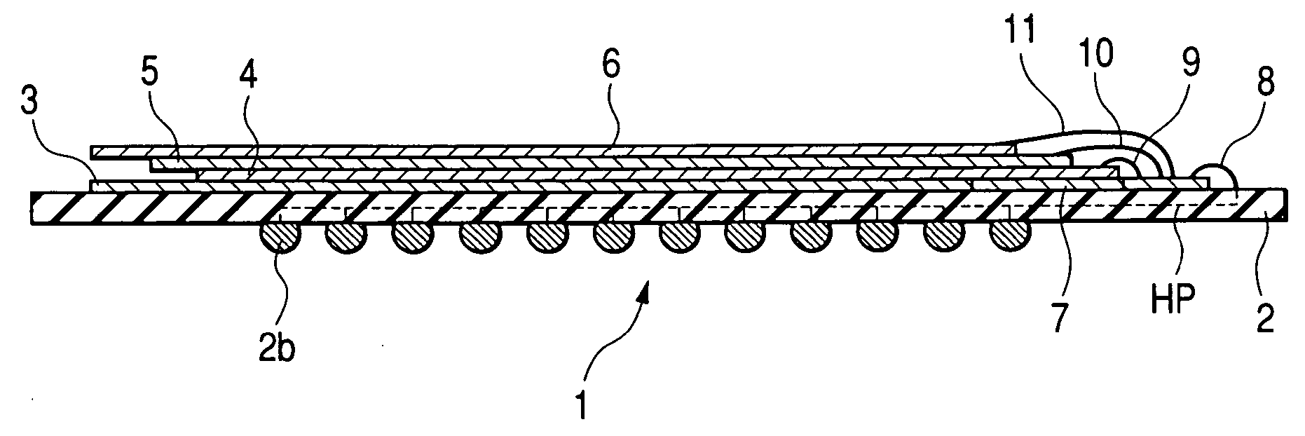 Stacked chip semiconductor device