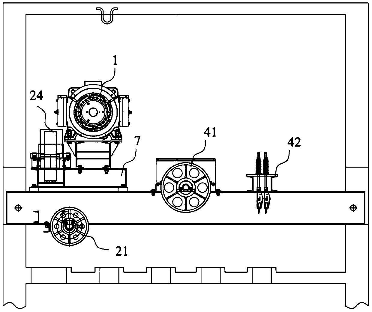 Elevator machine room arranging structure and elevator system