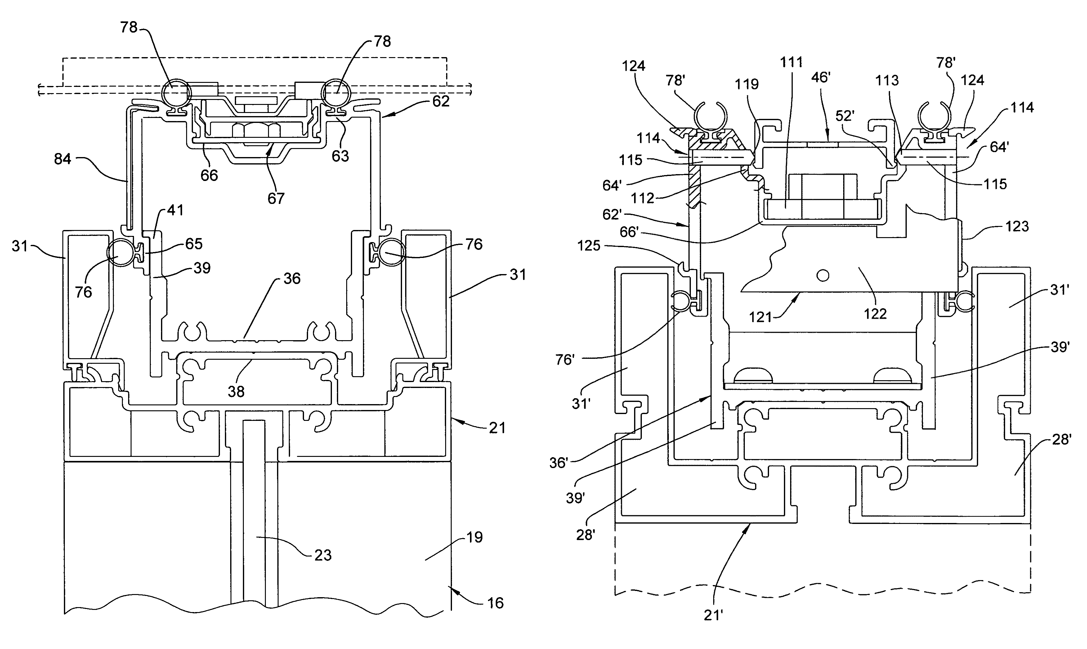 Ceiling attachment for full-height panel