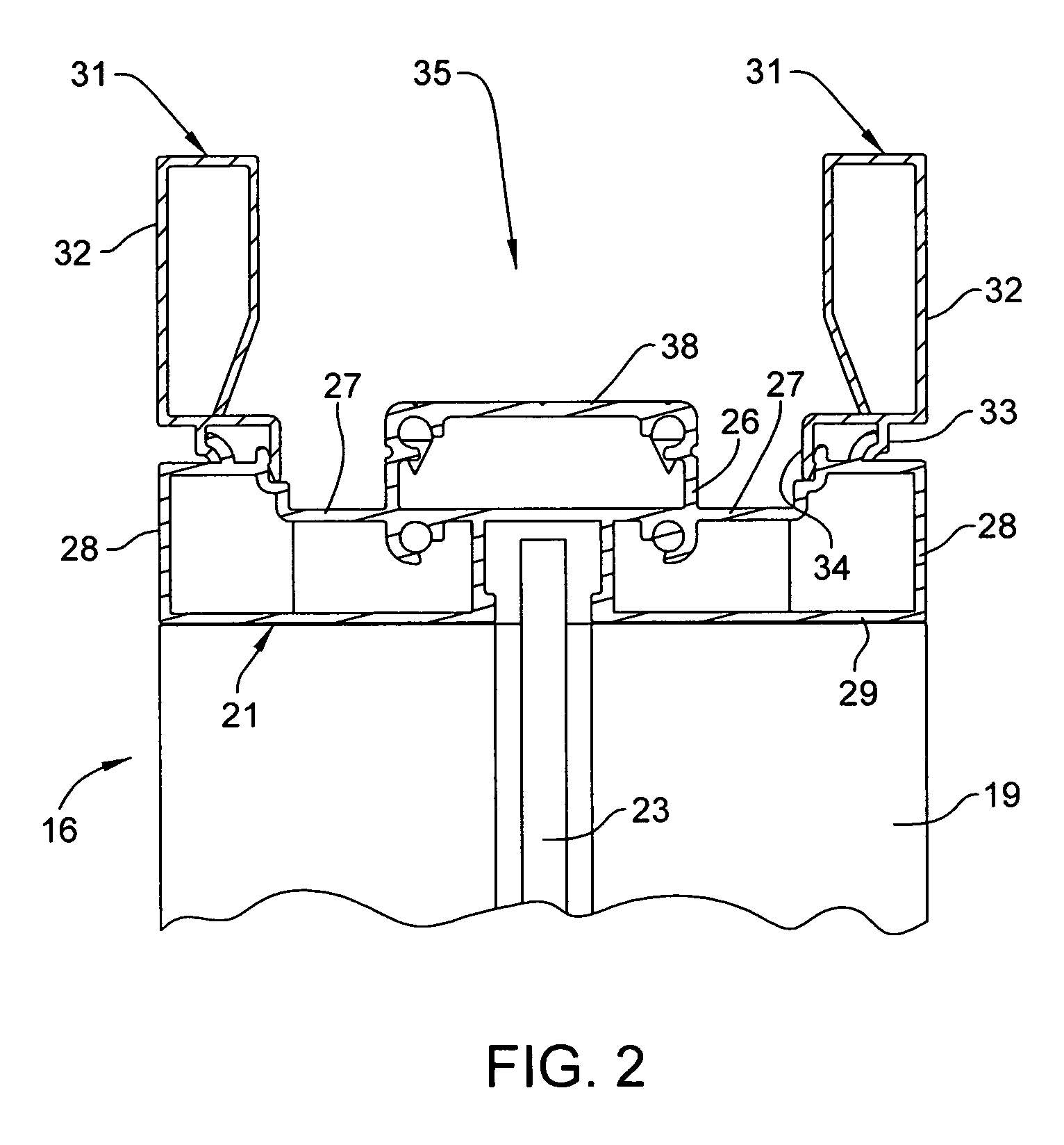 Ceiling attachment for full-height panel