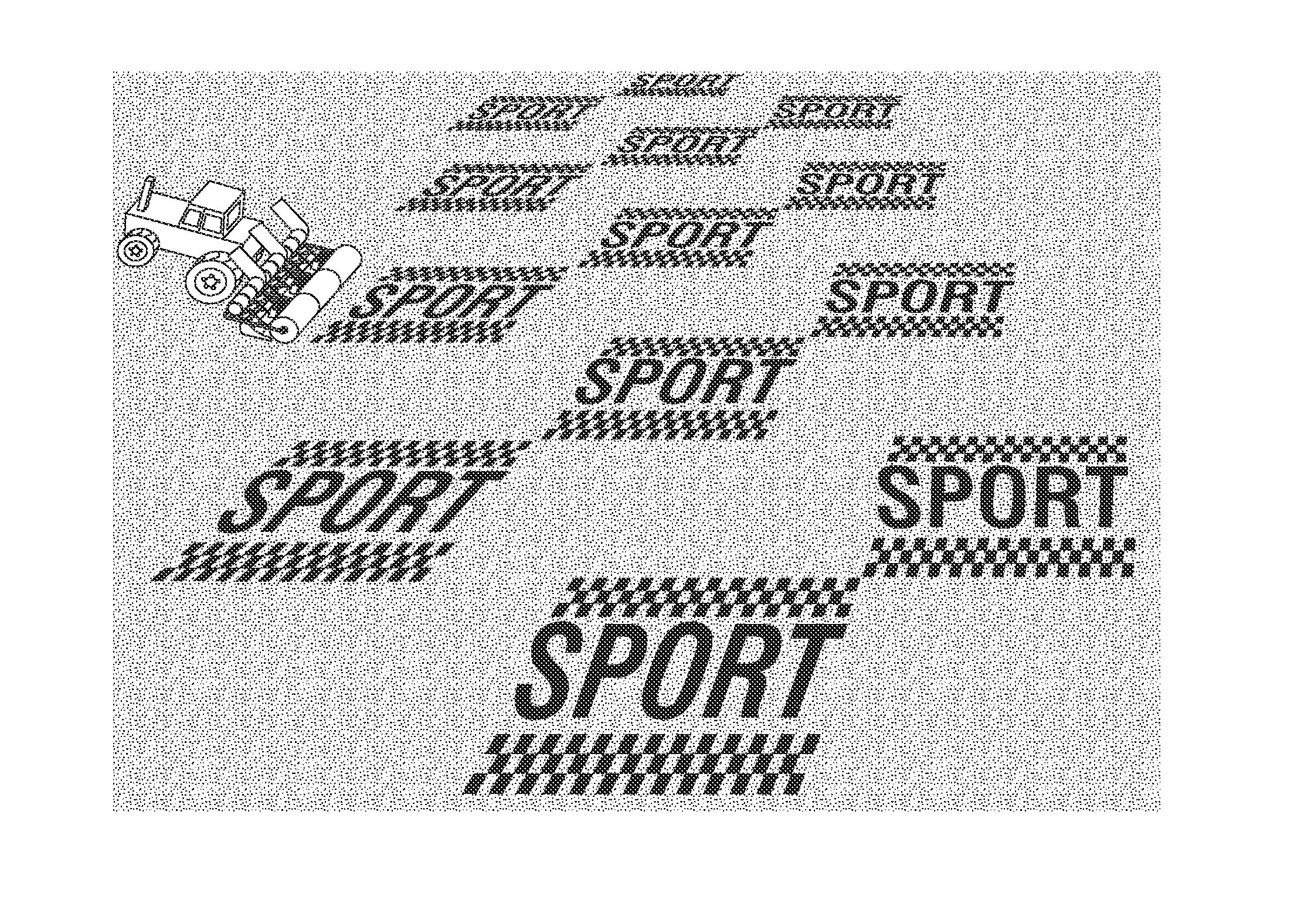 Method and apparatus for creating visual effects on grass