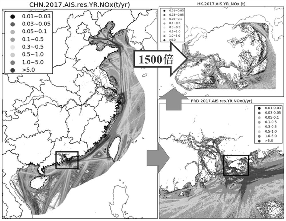 Dynamic ship emission list establishing method based on AIS data