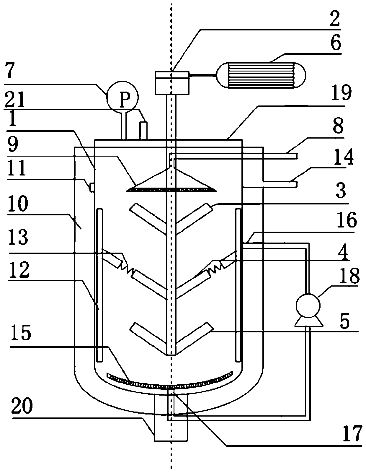 A reaction device and process for producing polyethylene oxide