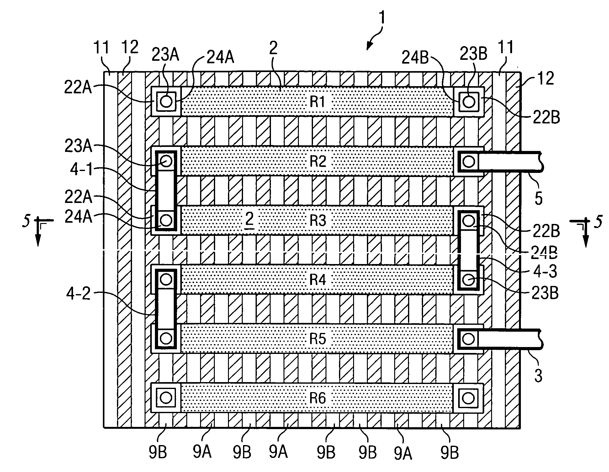 Thin film resistor head structure and method for reducing head resistivity variance