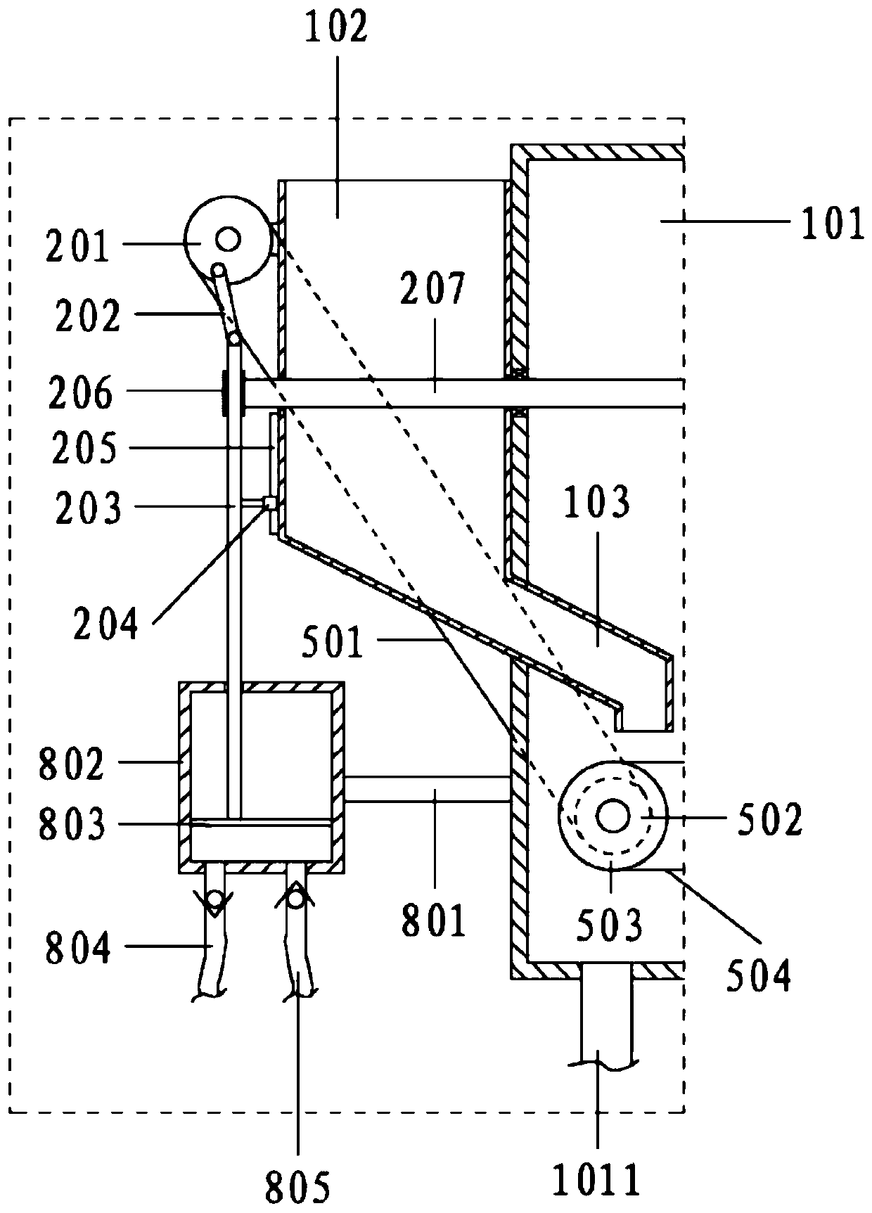 Cleaning and draining system for mechanical part machining