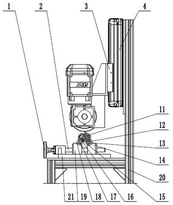 Drive feeding device of magnetic grinding machine production line