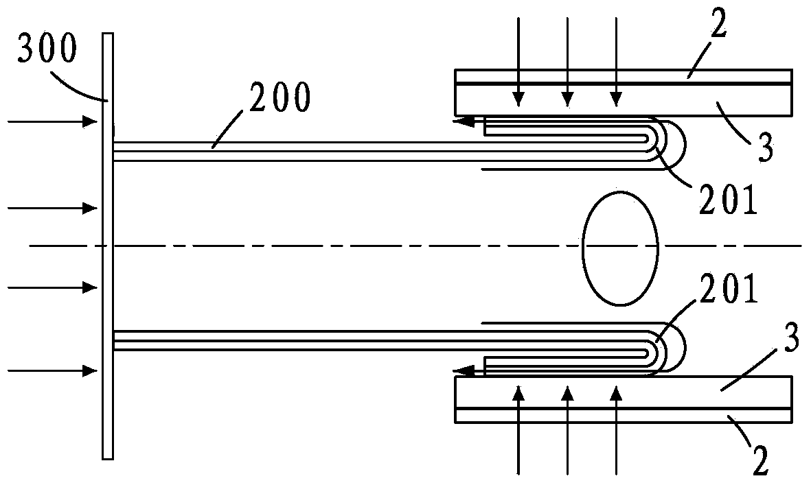 Outward turning device for bamboo tube, and outward turning and splitting method of bamboo tube