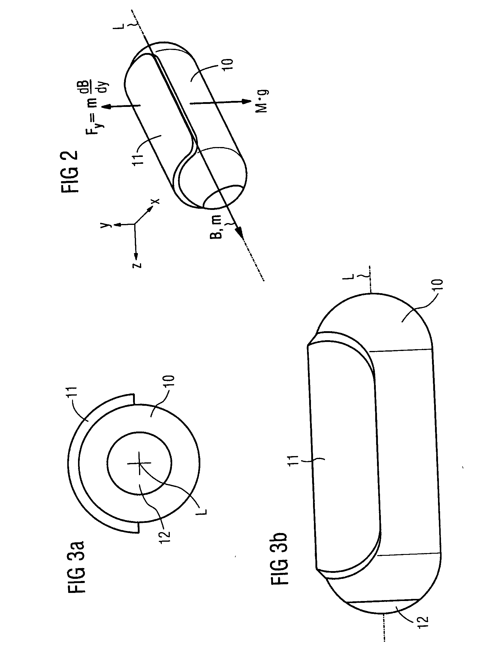 Magnetically navigable device with associated magnet element