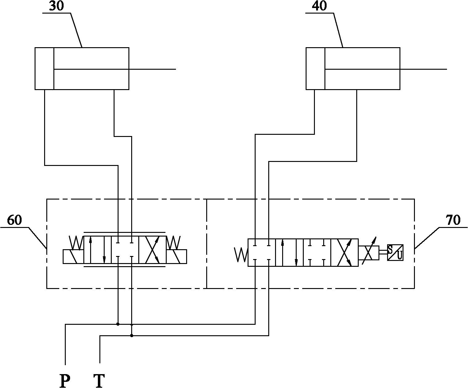 Elevated operation vehicle and platform leveling hydraulic system thereof