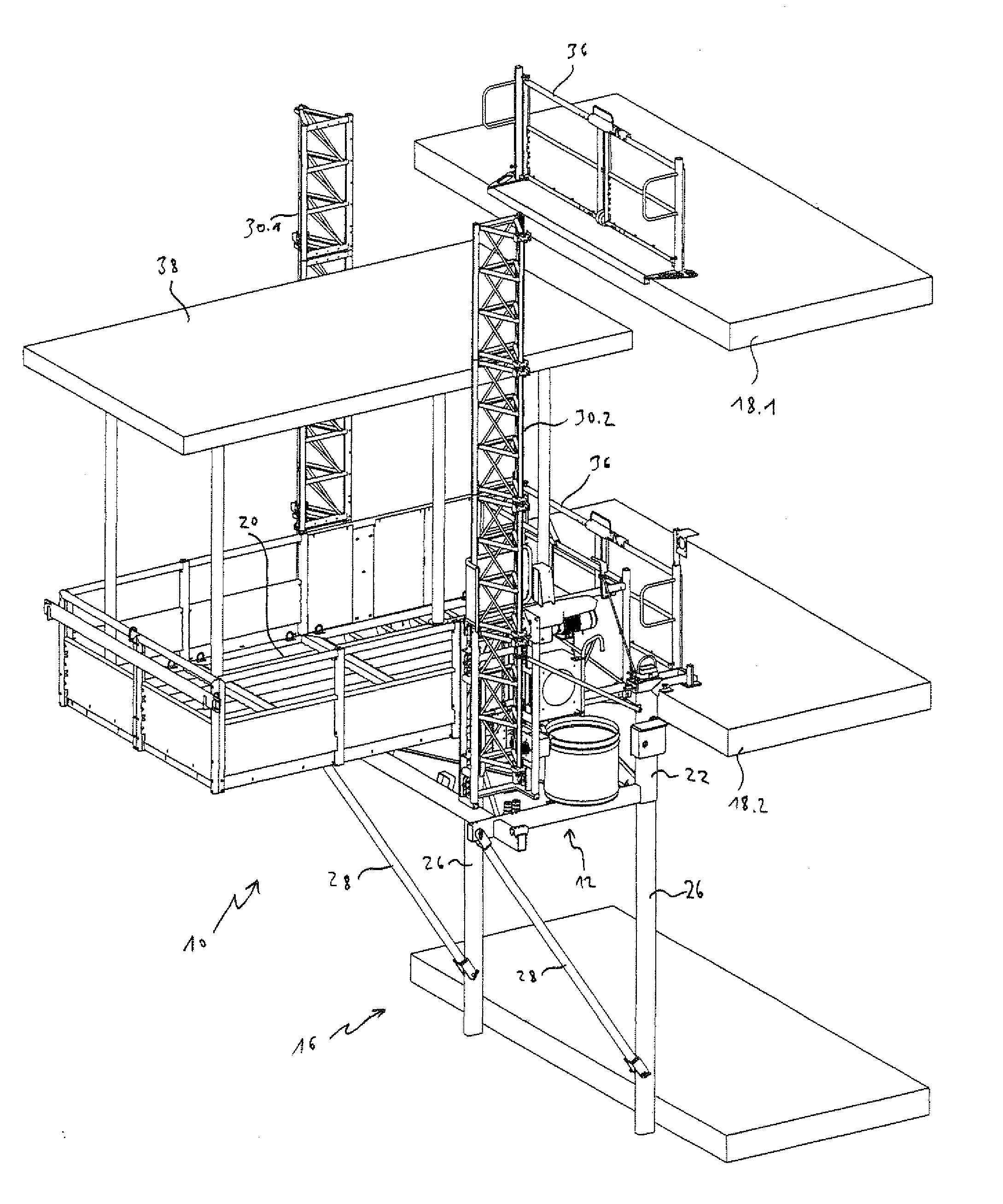 Lifting Platform And Method For Setting Up A Lifting Platform