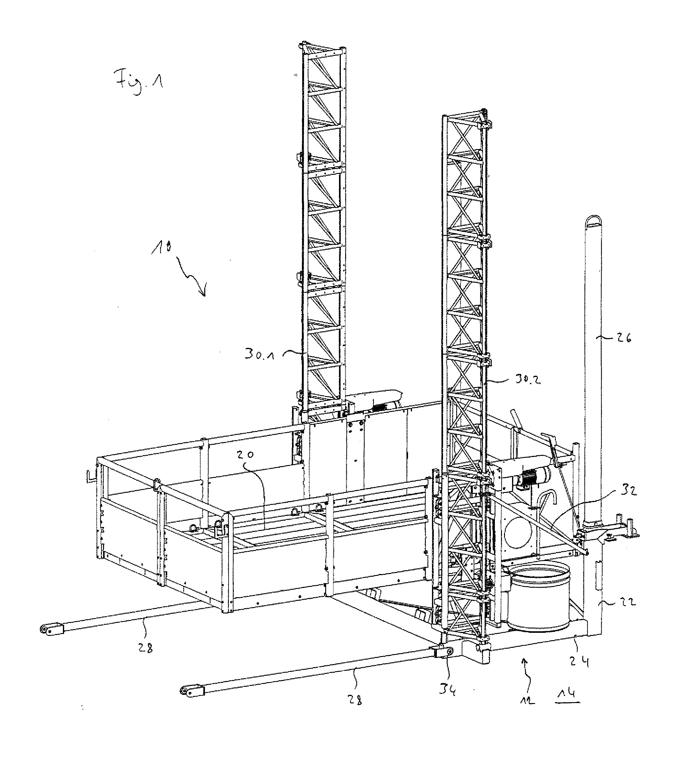 Lifting Platform And Method For Setting Up A Lifting Platform