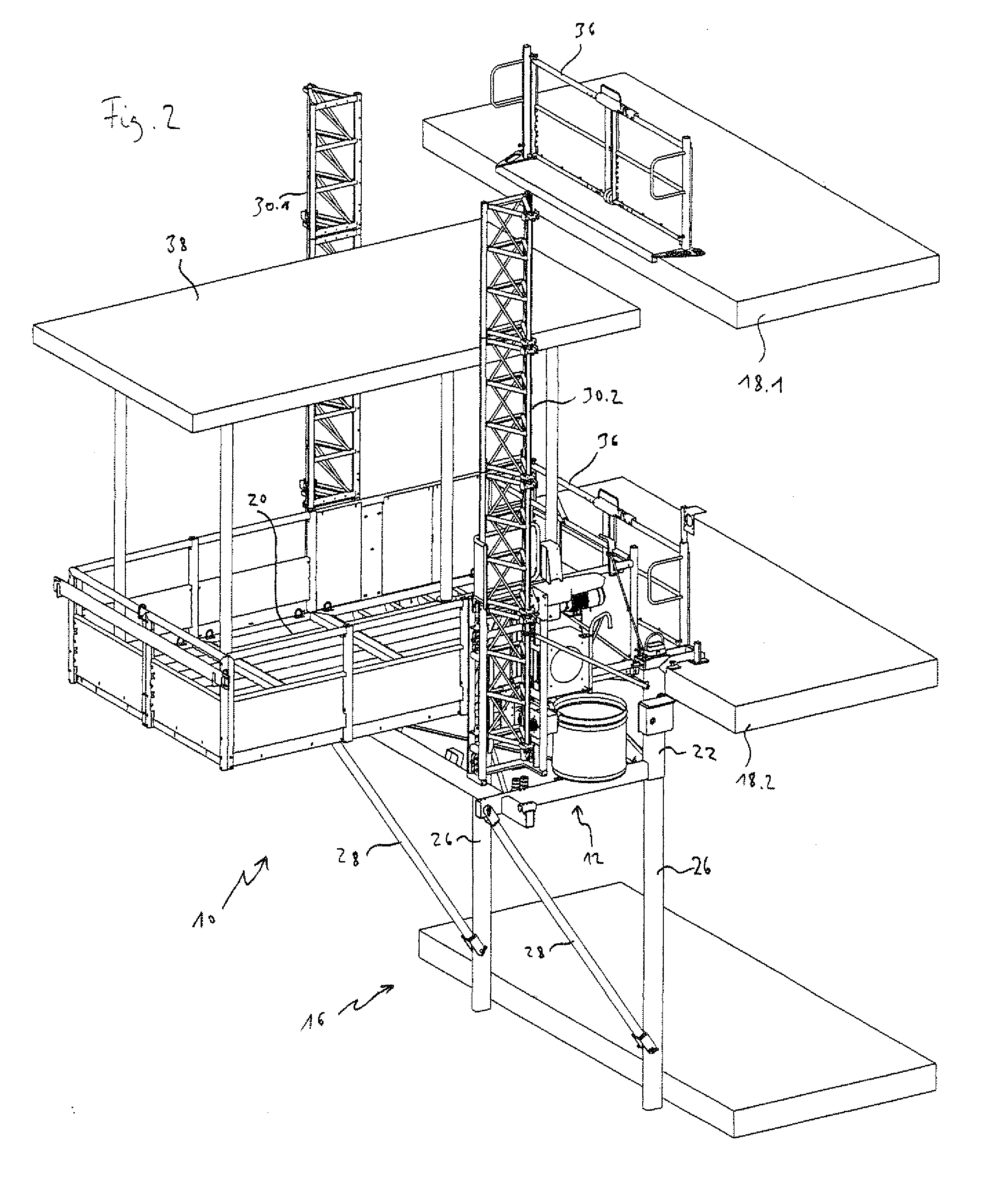 Lifting Platform And Method For Setting Up A Lifting Platform