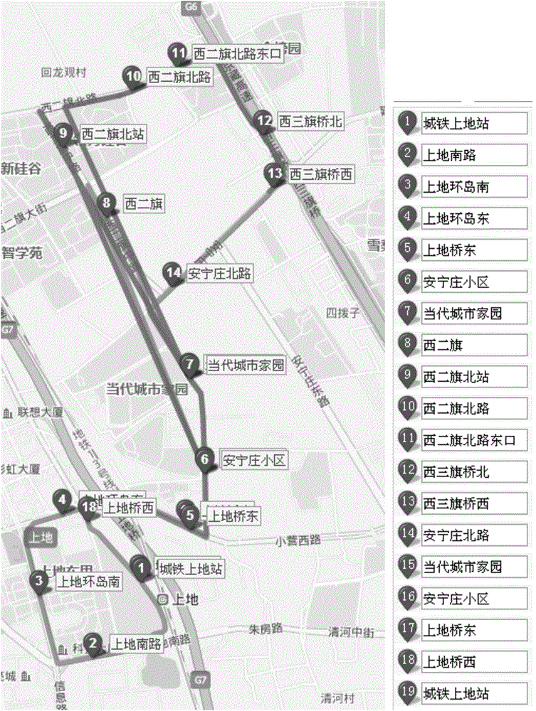 Method and device for detecting bus station association