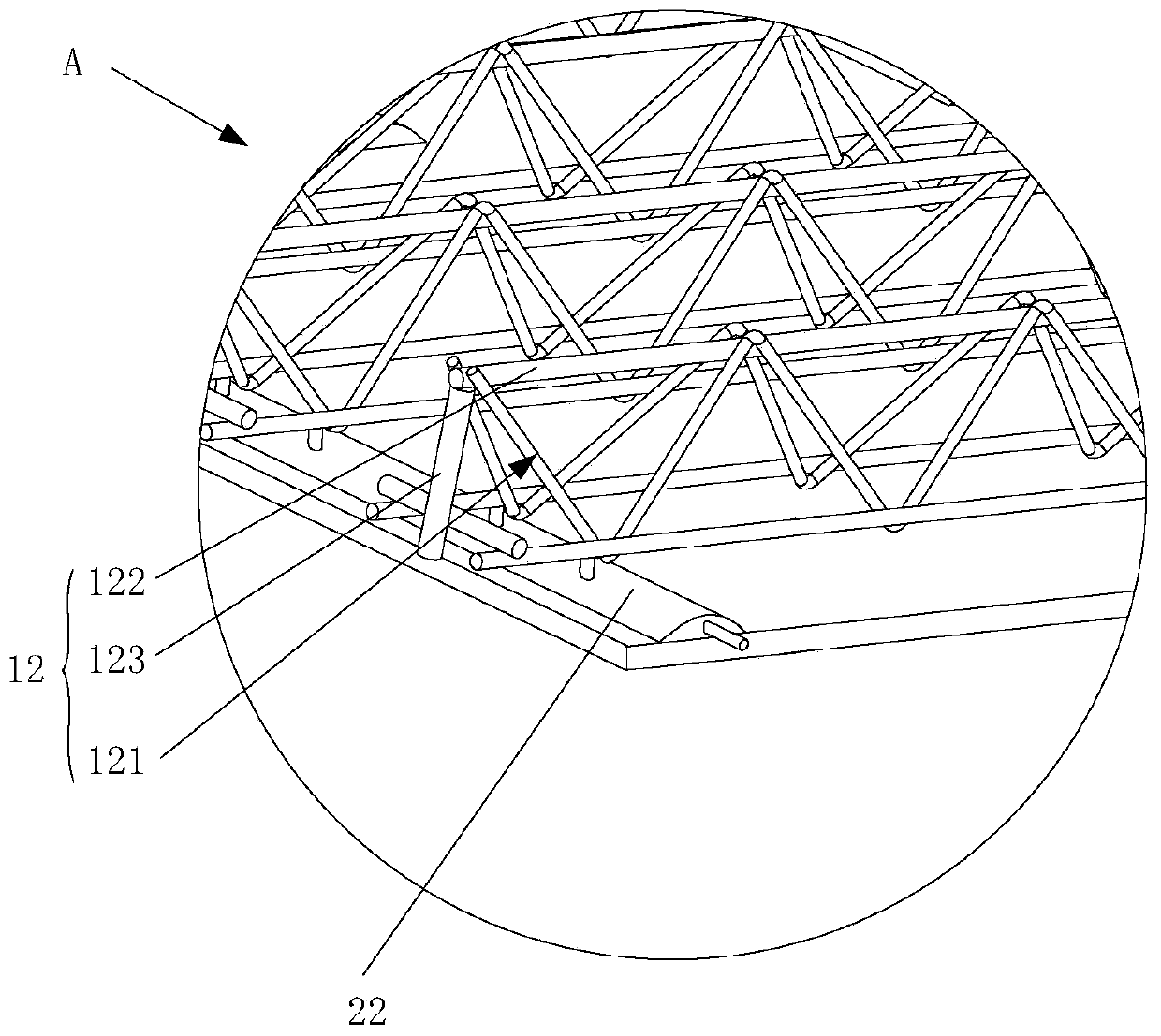 Floor supporting structure and manufacturing method thereof