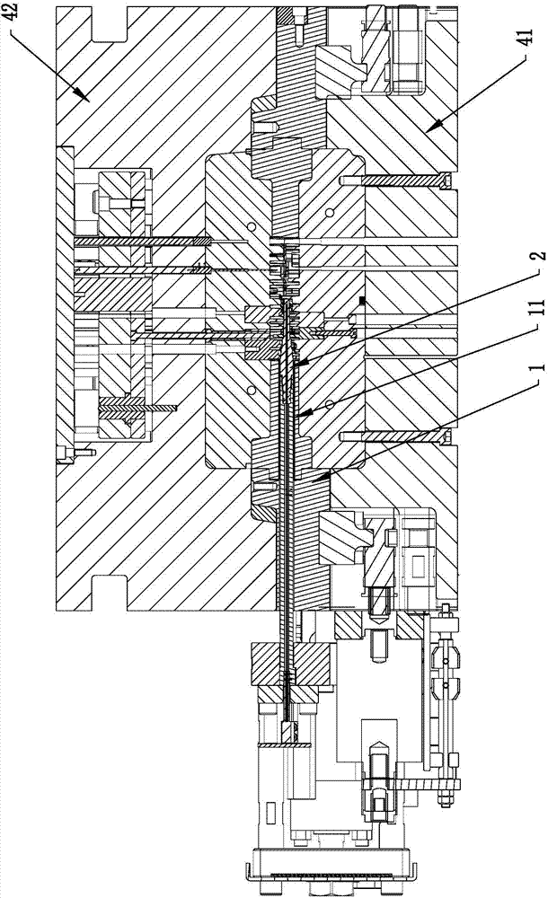 Splitting and core-pulling method for die-casting die